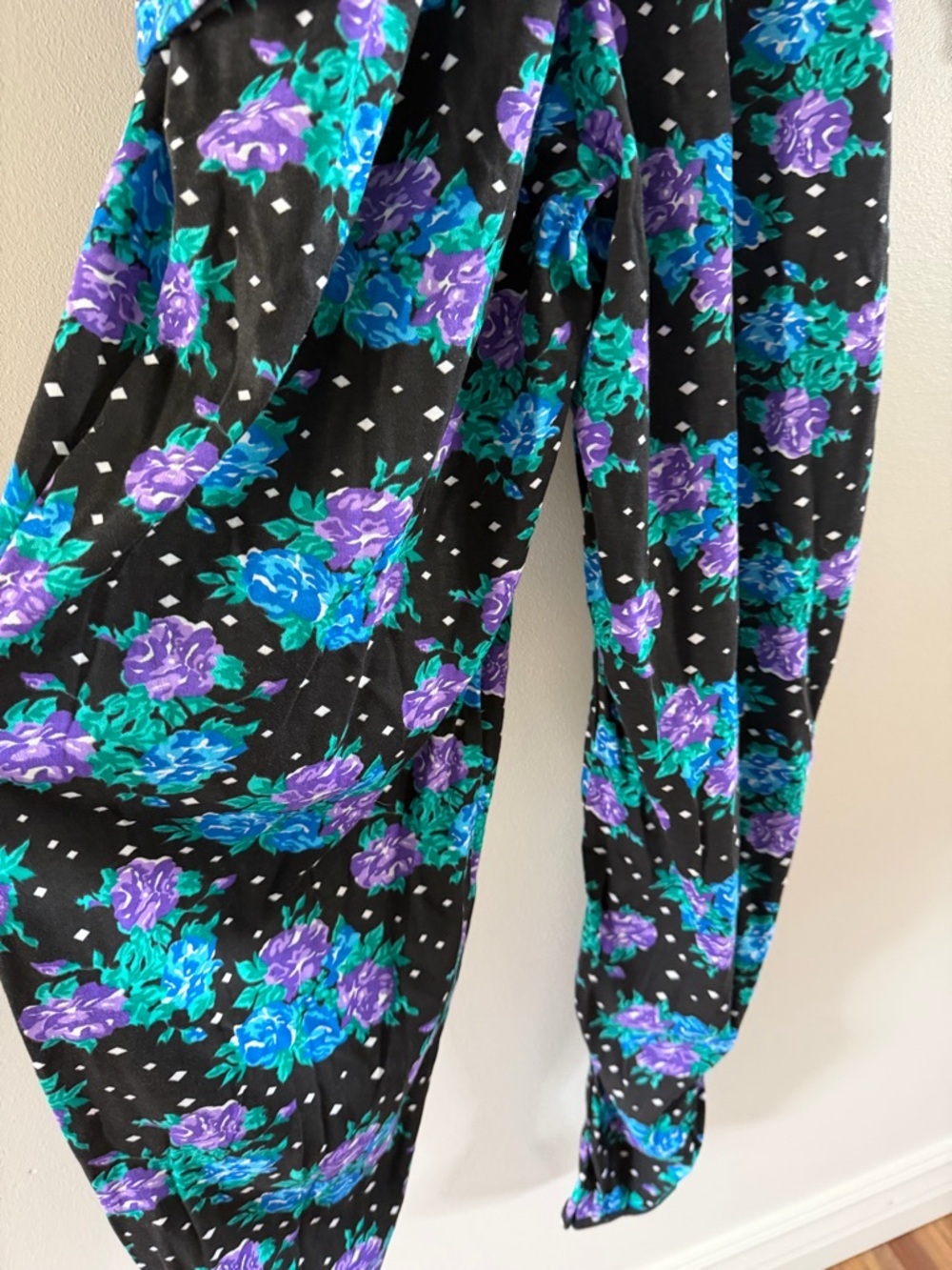 vintage floral jumpsuit 80s Halloween Mooncraft w/pockets Size medium - Picture 6 of 12